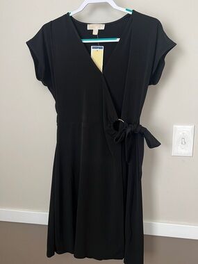 NWT Michael Kors Black Wrap Dress